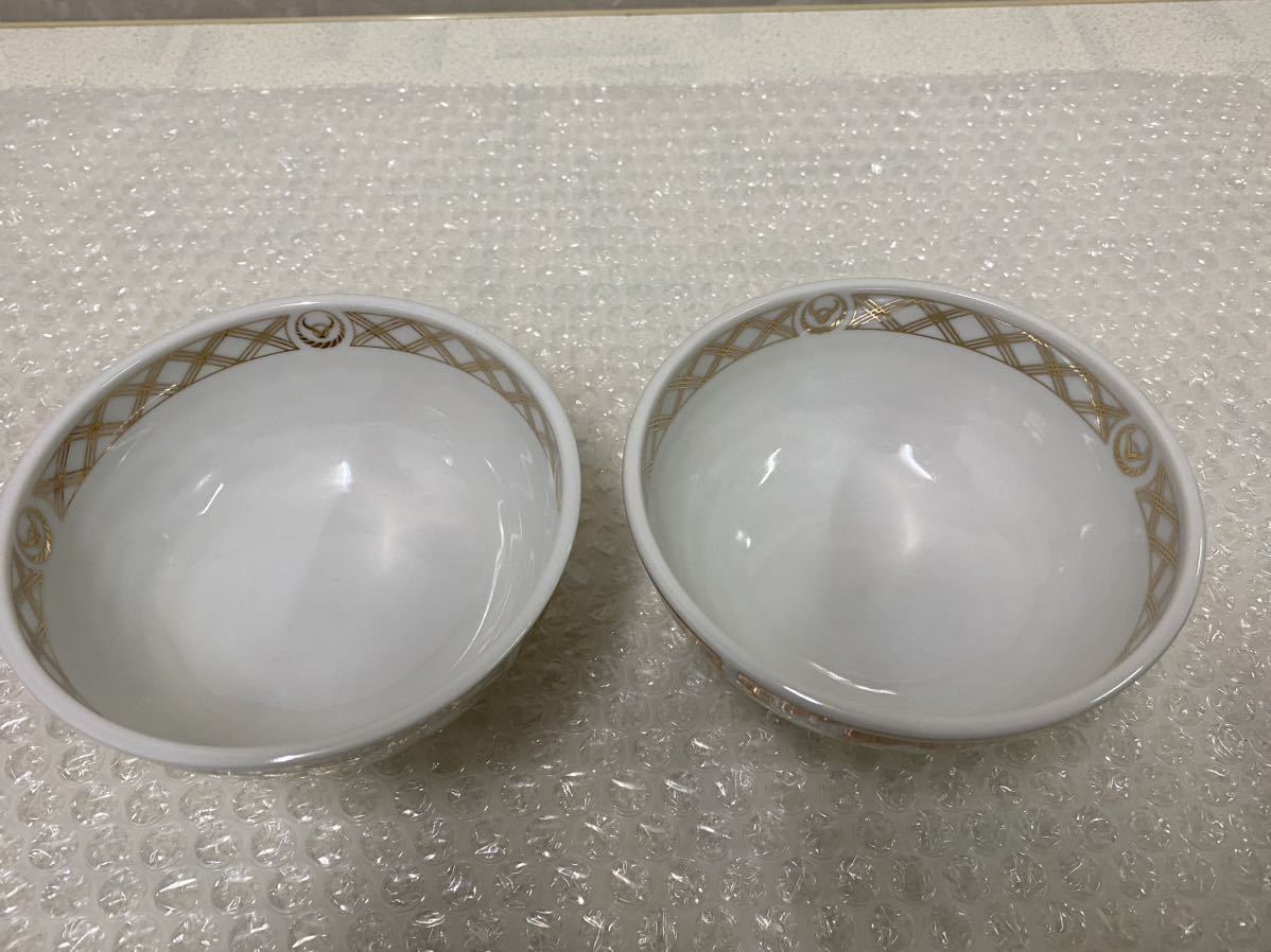 未使用品 吉野家 金柄 茶碗（ミニどんぶり？）2個セットの画像5