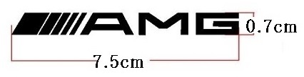 即納 AMG ロゴ 耐熱 ブレーキ キャリパー デカール ステッカー 4枚セット ブラック_商品サイズ
