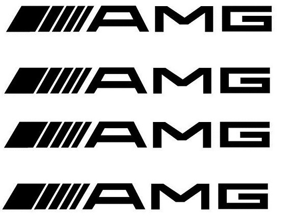 即納 AMG ロゴ 耐熱 ブレーキ キャリパー デカール ステッカー 4枚セット ブラック_4枚セットです。