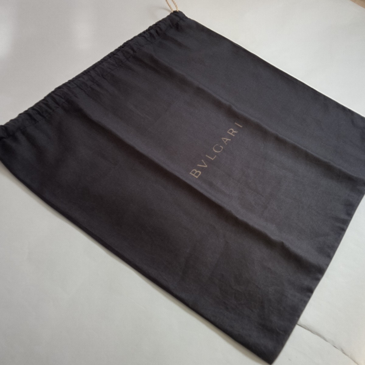 ブルガリ 50×49cm 保存袋 巾着袋 布袋 保管袋 BVLGARI 正規品 ブラック 大きめ （0016)_画像3