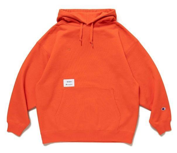 即発送 正規 ≪即決 送料無料 ≫ WTAPS CHAMPION ACADEMY HOODED ORANGE M ダブルタップス チャンピオン アカデミー フーデッド パーカー