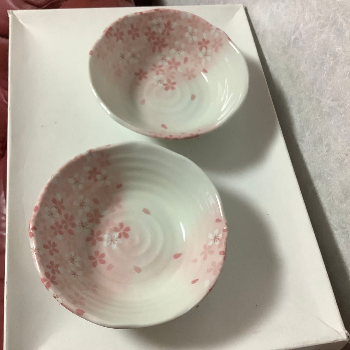 宇野千代　食器　4種10枚　昭和レトロ　取り皿　中鉢　大鉢　桜　ピンク　ブルー