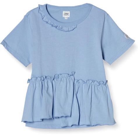 新品 LOOK by BEAMS mini ルック バイ ビームス ミニ ラッフルTシャツ 140サイズ ユニセックス 子供 2枚セット カラー/サックス (a_画像2