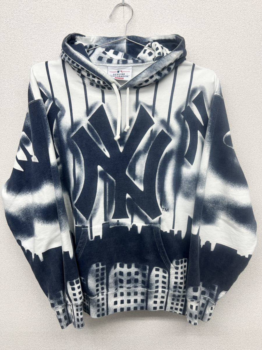 【XL】supreme NY Yankees Airbrush Hooded Sweat Shirt パーカー プルオーバー フーディー シュプリーム 正規オンライン購入品 の画像1