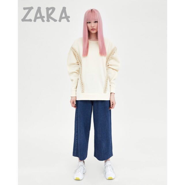 sale!新品タグ付☆ZARAザラ☆編込ノット付きコードスウェット