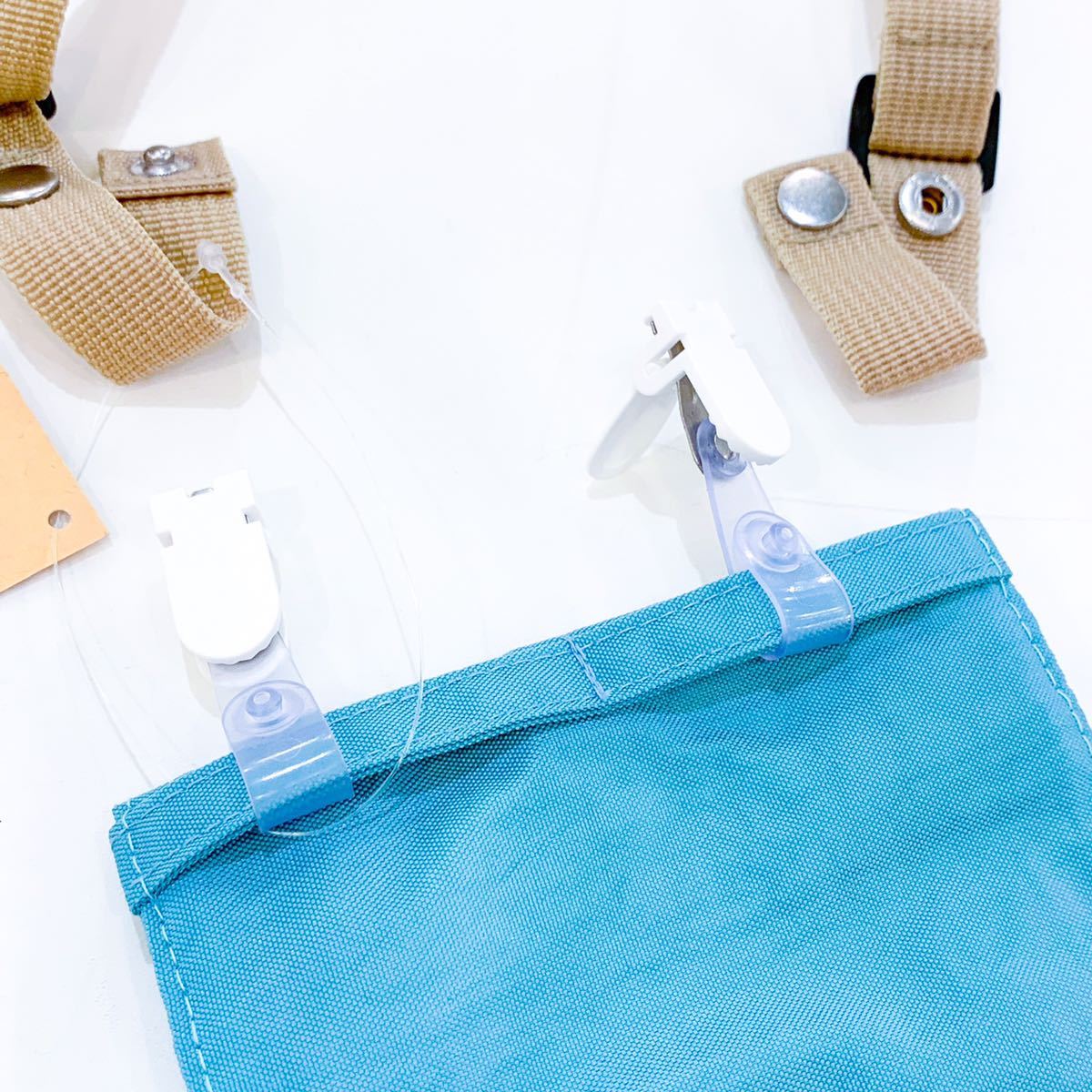 [ новый товар не использовался ]stample штамп ru перемещение карман сумка затонированный голубой плечо небольшая сумочка sakoshu зажим застежка-молния водоотталкивающая отделка 