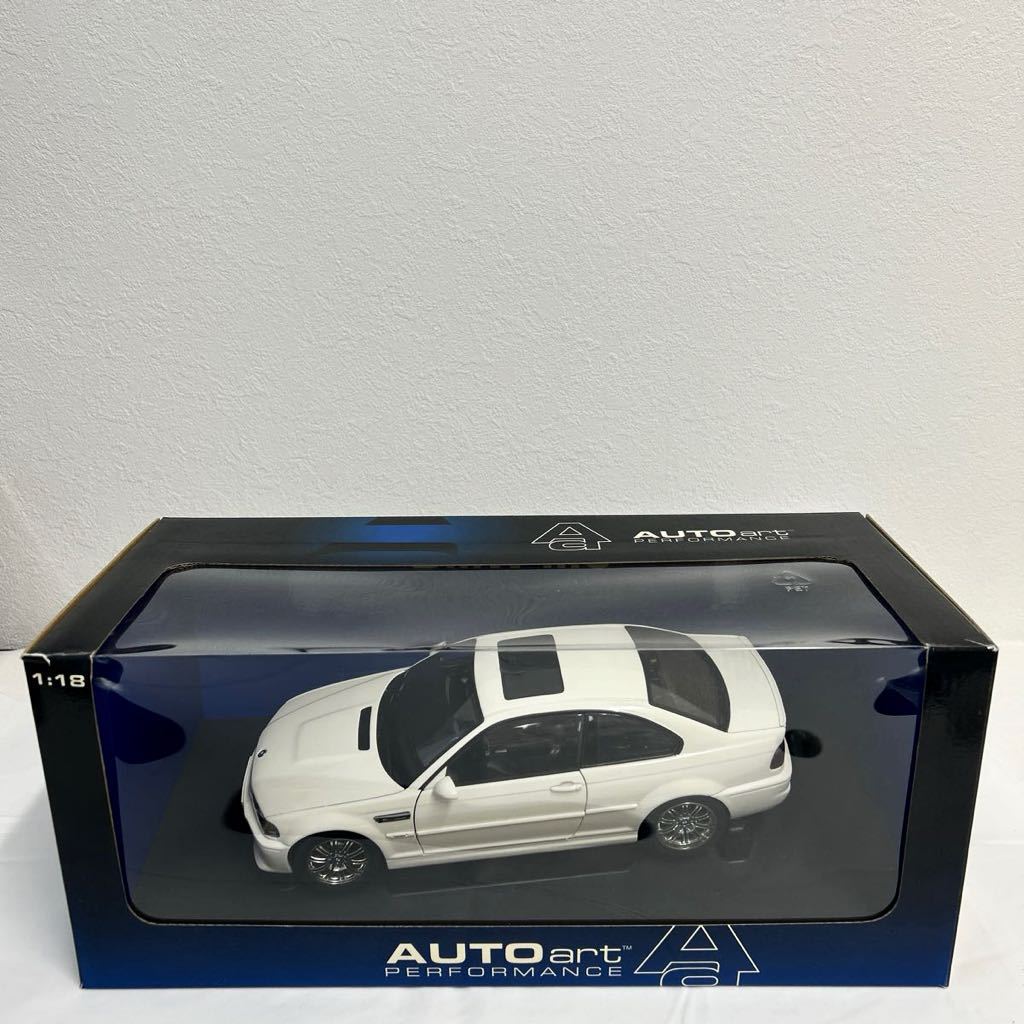 AUTOart 1/18 BMW M3 COUPE 2001 E46 Alpine White オートアート 3シリーズ クーペ アルピンホワイト Aa ミニカー モデルカー_画像3