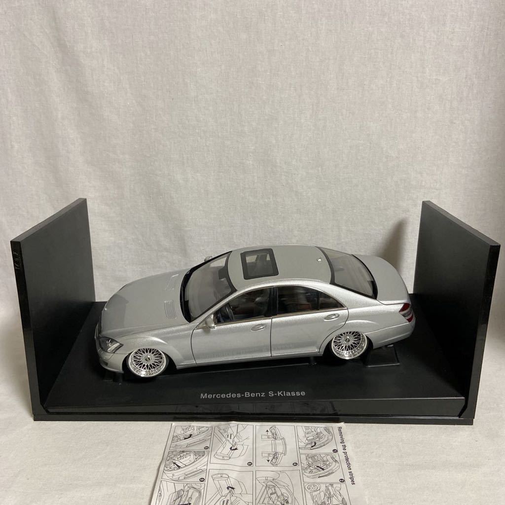 Mercedes Benz ディーラー特注 AUTOart 1/18 Sクラス BBSホイールカスタム 検索 W221 S350 S500 AMG メルセデスベンツ ミニカー モデルカー_画像3