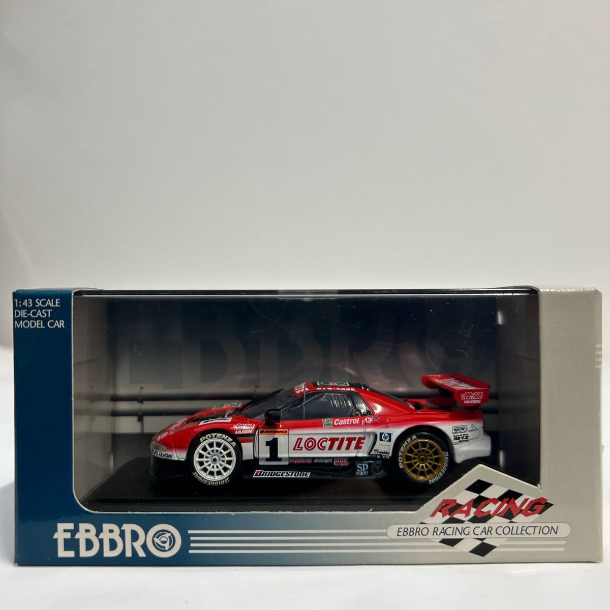 EBBRO 1/43 LOCTITE MUGEN HONDA NSX JGTC '01 エブロ 無限 ホンダ 2001 ロックタイト ミニカー モデルカー_画像1