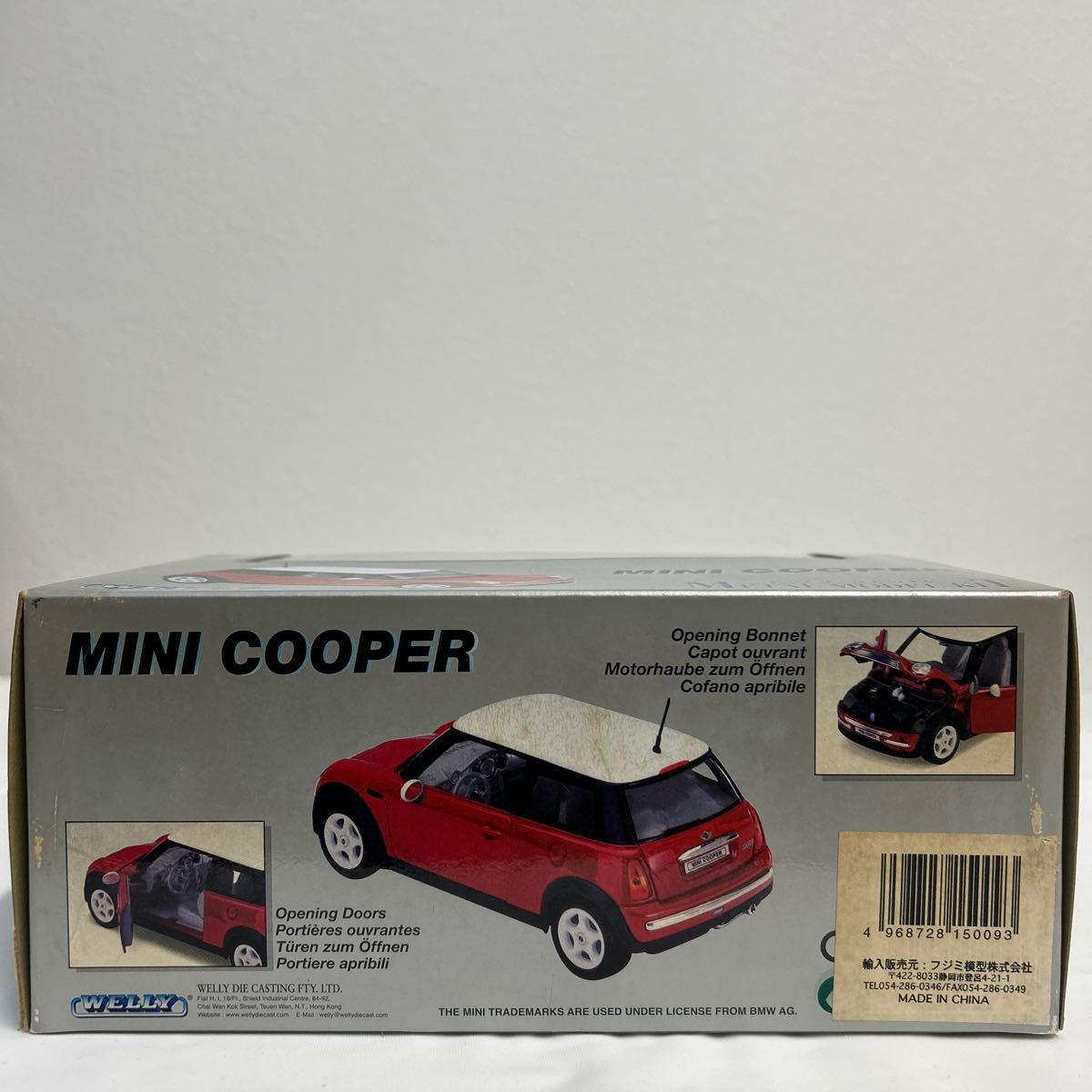  not yet constructed WELLY 1/24 MINI COOPER Red Fujimi model Mini Cooper metal model kit minicar model car BMW R50