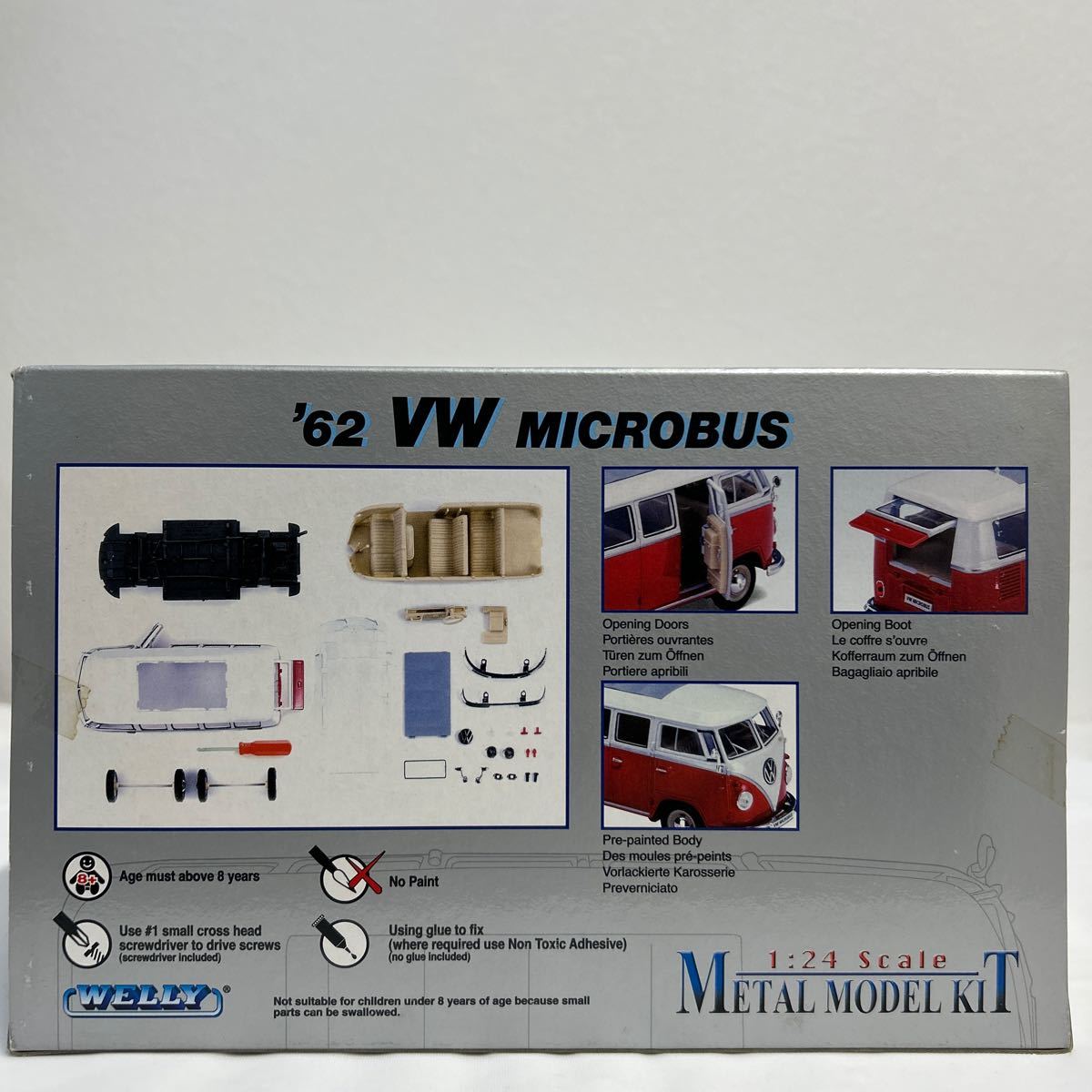  не собран WELLY 1/24 Volkswagen Micro Bus \'62 Fujimi модель Volkswagen микроавтобус 1962 metal модель комплект миникар VW