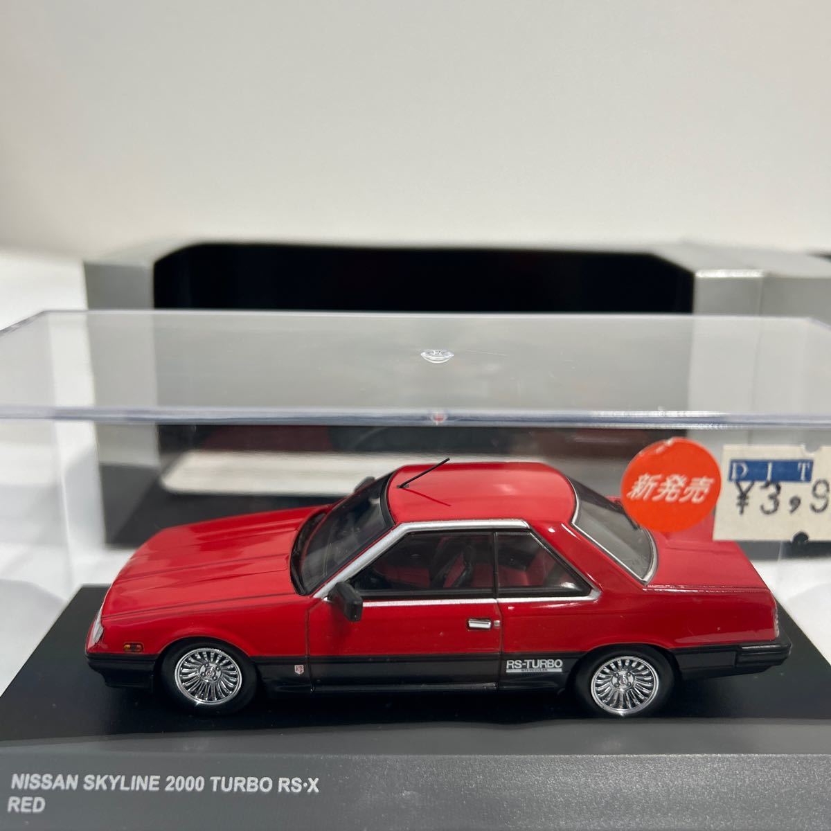 京商 1/43 NISSAN SKYLINE 2000 Turbo RS-X Red 日産スカイライン ターボ 鉄仮面 旧車 ミニカー モデルカー KDR30 R30_画像3