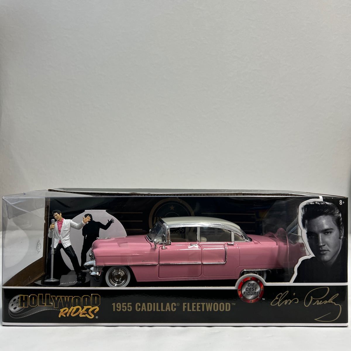 Jada toys 1/24 CADILLAC FLEETWOOD 1955 Elvis Presley キャデラック フリートウッド ピンク エルビス・プレスリー ミニカー フィギュア_画像2