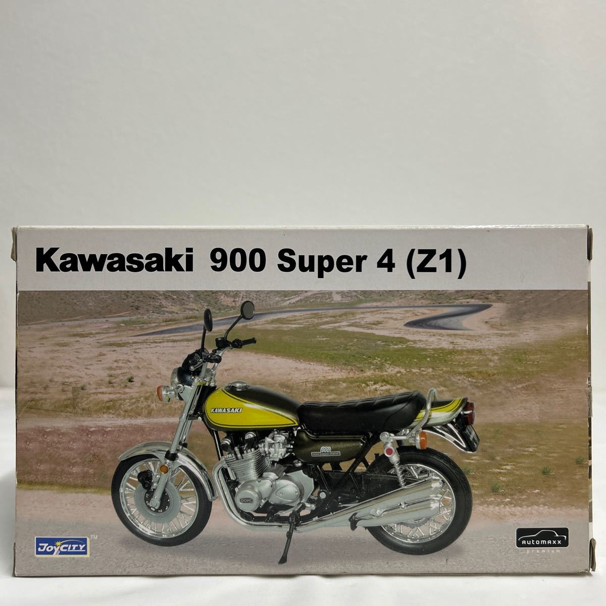 アオシマ 1/12 KAWASAKI 900 SUPER4 Z1 スカイネット カワサキ スーパー4 イエローボール 完成品 バイクシリーズ ミニカー 旧車_画像6
