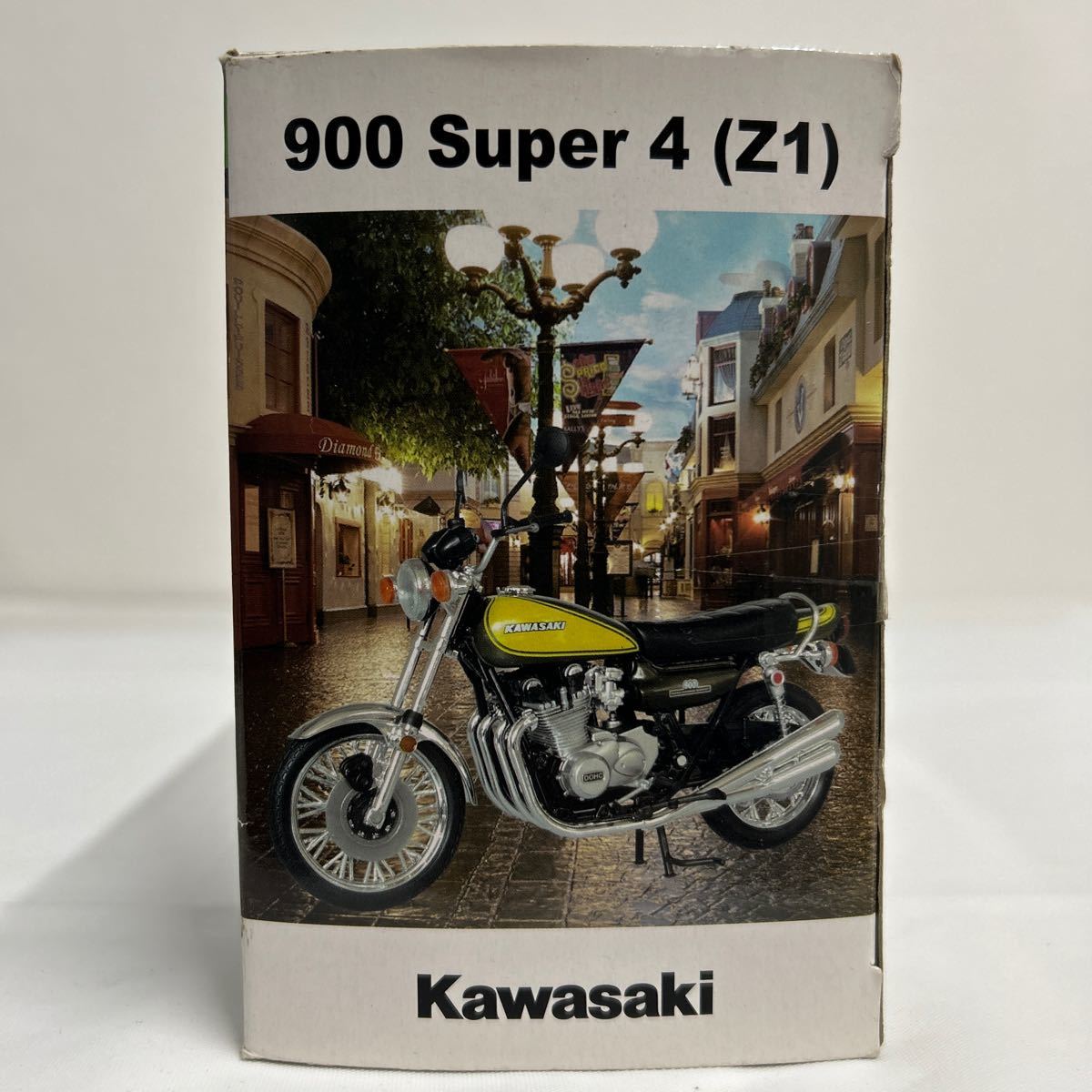 アオシマ 1/12 KAWASAKI 900 SUPER4 Z1 スカイネット カワサキ スーパー4 イエローボール 完成品 バイクシリーズ ミニカー 旧車_画像7