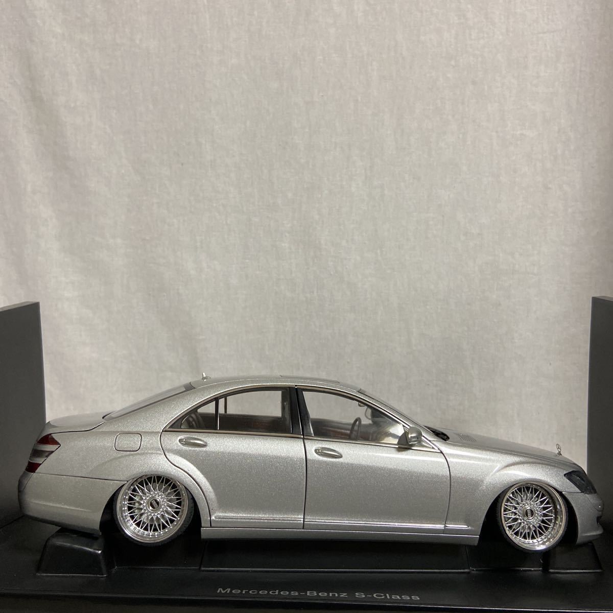 Mercedes Benz ディーラー特注 AUTOart 1/18 Sクラス BBSホイールカスタム 検索 W221 S350 S500 AMG メルセデスベンツ ミニカー モデルカー_画像7