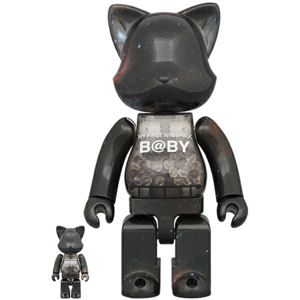 【新品未使用】BE@RBRICK MY FIRST B@BY SPACE Ver. NY@BRICK 100％ & 400％ BEARBRICK ベアブリック メディコムトイ 千秋 マイファースト_画像1