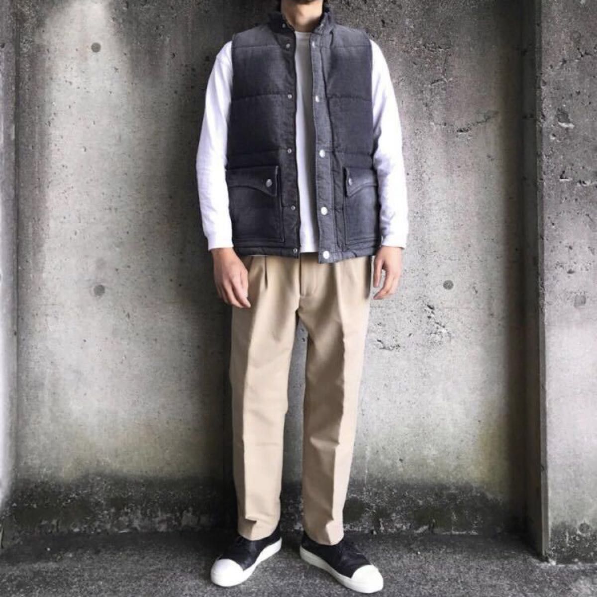 新品　XL ヒューストン　HOUSTON DENIM DOWN VEST デニム　ダウンベスト　メンズ　ブラック