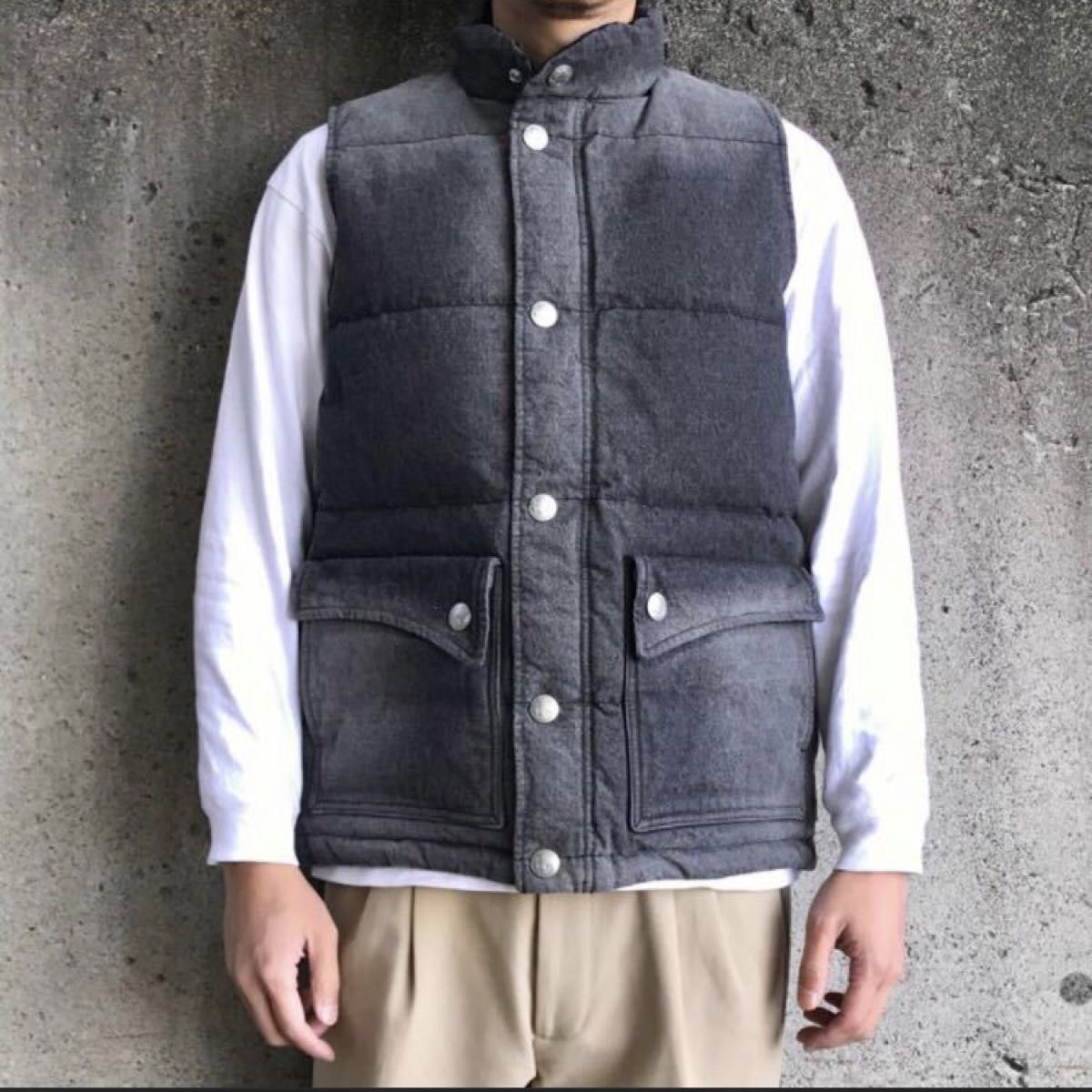 新品　XL ヒューストン　HOUSTON DENIM DOWN VEST デニム　ダウンベスト　メンズ　ブラック