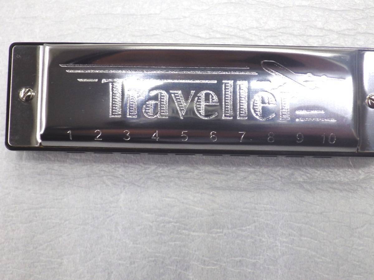 Hohner ホーナー 10ホール　ハーモニカ　C調　C メジャー　10穴　Traveller 10HOLES トラベラーハープ デニムのポーチ付_画像4