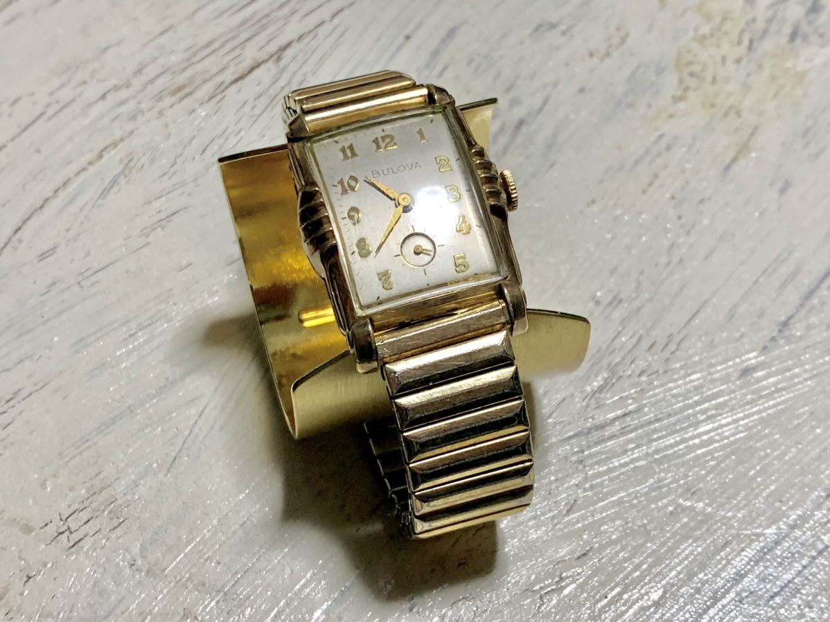 50s 実動品 腕時計 ブローバ BULOVA 金メッキ アンティーク ヴィンテージ 機械式 手巻き ゴールド 1953年 メンズ スモセコ _画像1