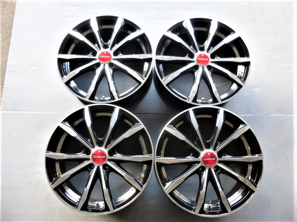 【中古】STICH LEGZAS FAUVEX 18×7.0 114.3-5+55 ハブ径73mm ☆ノア・ヴォクシー等に☆4本セット！_画像1