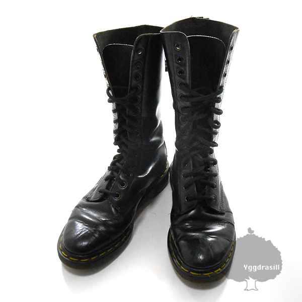 YGG★英国製ドクターマーチン 14ホール 編み上げ レースアップ ロングブーツ US5 1914 14EYE BOOT Dr.Martens シューズ レディース