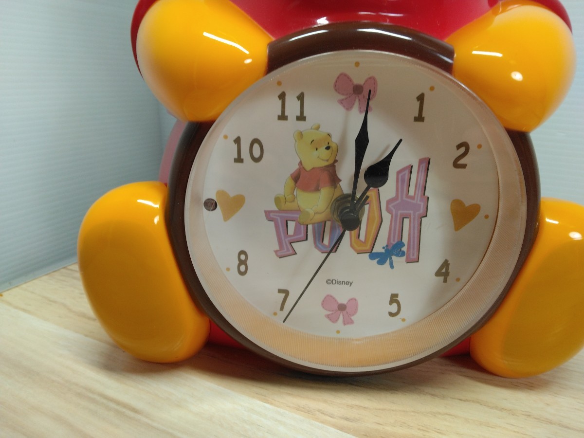 くまのプーさん 置き時計 掛け時計 POOH Disney ディズニー キャラクター 置物 飾り物 インテリア アニメ Rの画像2