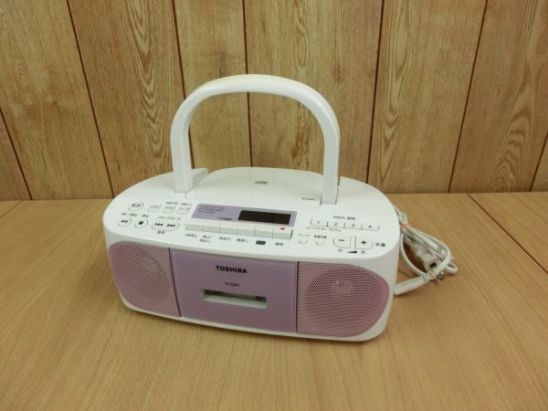 動作確認済●TOSHIBA 東芝 カセットデッキ CDラジカセ AM/FMラジオカセットレコーダー 2019年製 TY-CDS7 ●の画像1