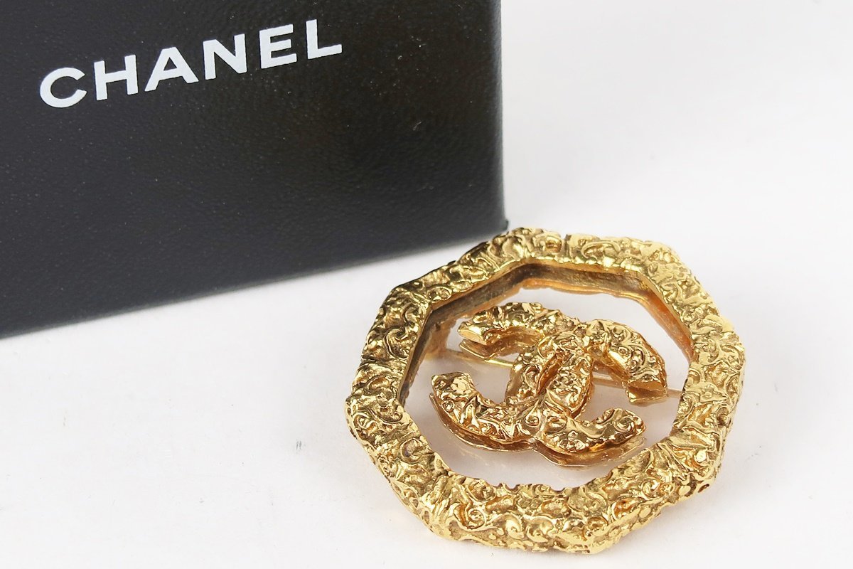 [ очень красивый товар ]CHANEL Chanel Vintage здесь Mark . скала брошь 95A. бренд аксессуары мелкие вещи женский [PW59]
