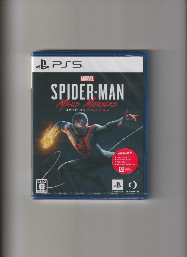 新品未開封/MARVEL SPIDER-MAN MILES MORALES マーベル スパイダーマン マイルズ・モラレス (PS5)_画像1