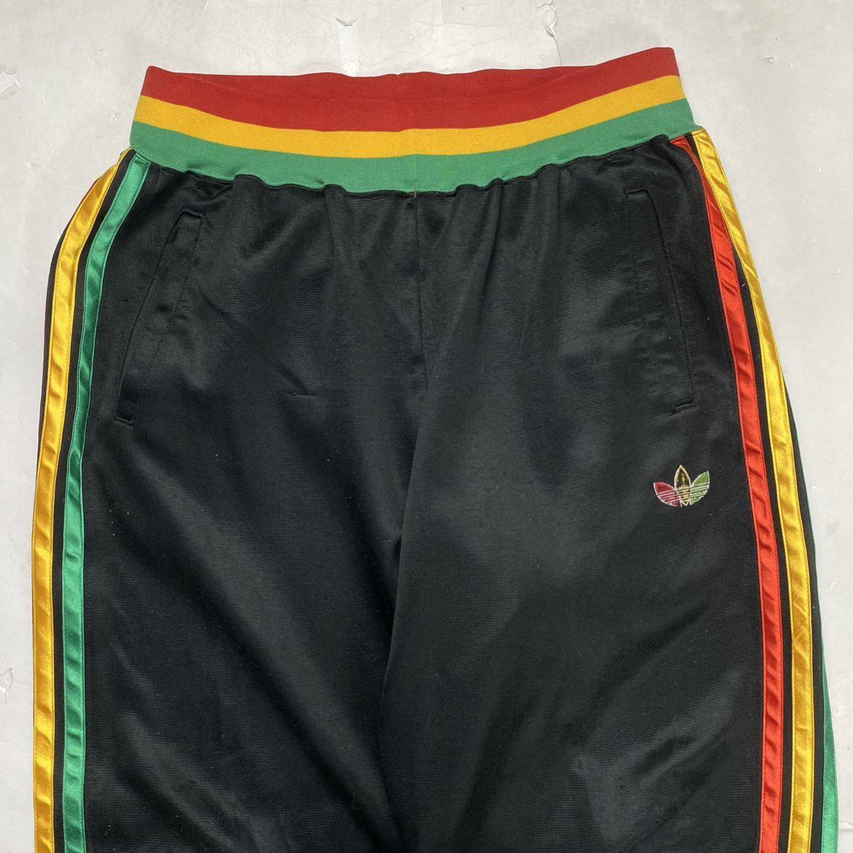 80s adidas アディダス ラスタカラー 3ライン トラックパンツ 80s adidas アディダス ラスタカラー 3ライン トラックパンツ