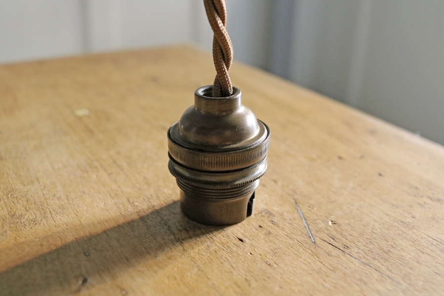 1920年代 フランス アンティーク 飴色 真鍮 ソケット ランプ J*/吊り下げ 英国 北欧 照明 陶器 磁器 イギリス カフェ レトロ アトリエ ss_画像5