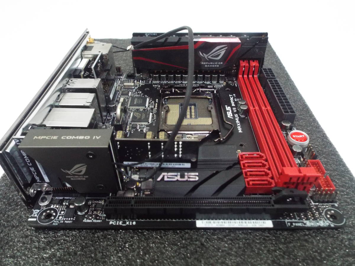 ASUS ROG MAXIMUS VII IMPACT Z97 LGA1150 ITX intel 第4世代 マザーボード_画像1