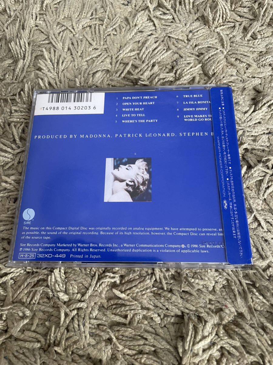 ★国内シール帯付 マドンナ トゥルー・ブルー 32XD-449 3200円盤 MADONNA TRUE BLUE_画像2