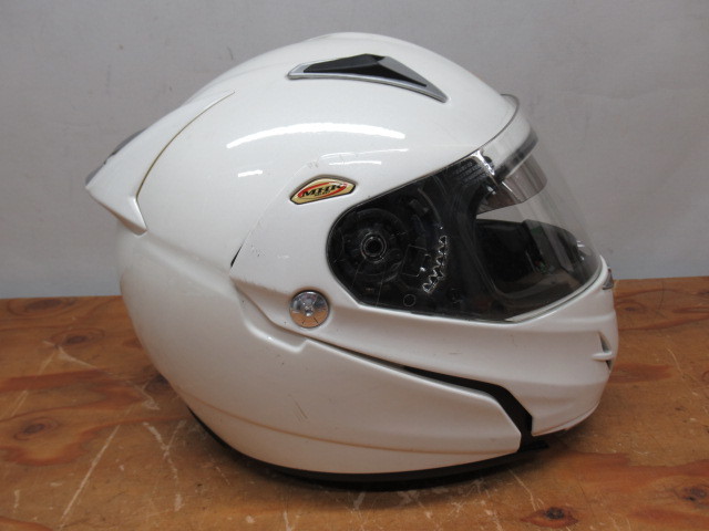MHR DOT フルフェイス ヘルメット オートバイ バイク Lサイズ ホワイト 管理6R0118B-F3_画像3