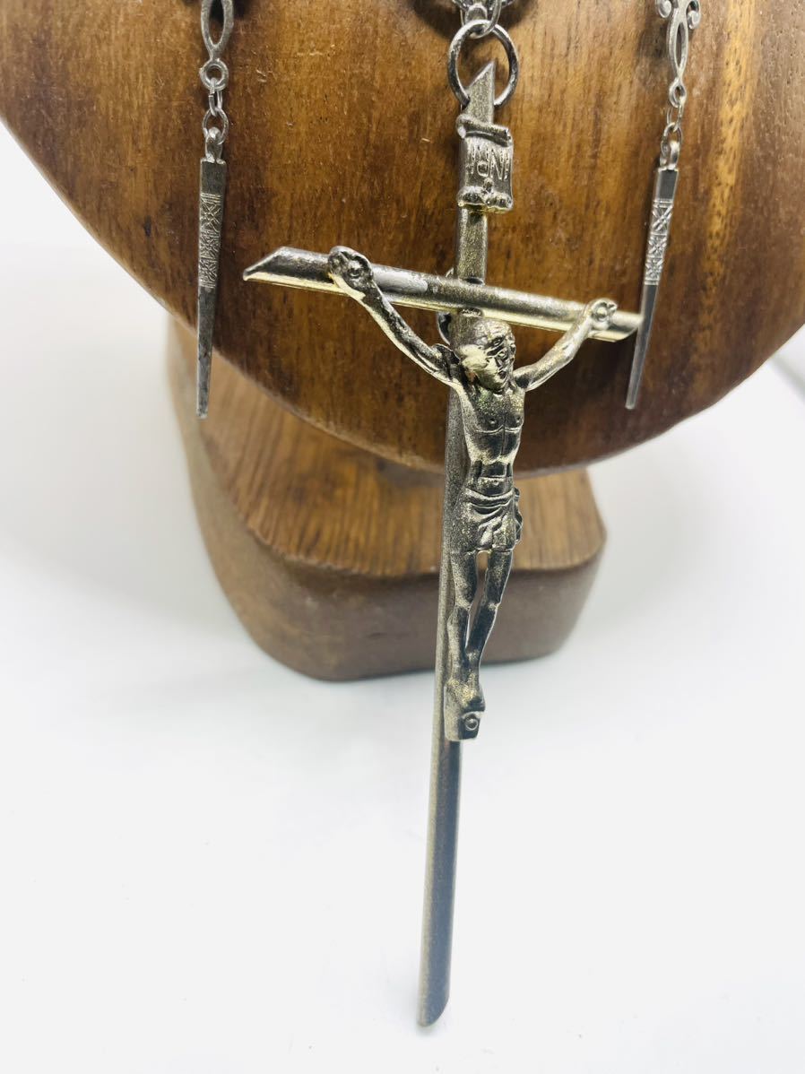 Jean-Paul GAULTIER /vintage Collection sample BUFFALO cross rosario necklace_画像9