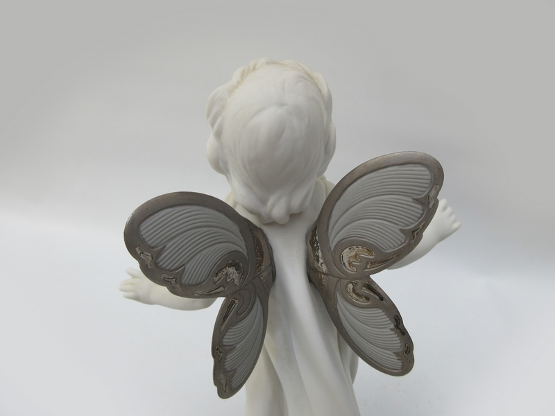 LLADRO 置物■蝶の妖精 Butterfly Wings[h約23cm] ハンドメイド スペイン ■磁器(ポーセリン) 天使 紙箱入り №9393■_画像5