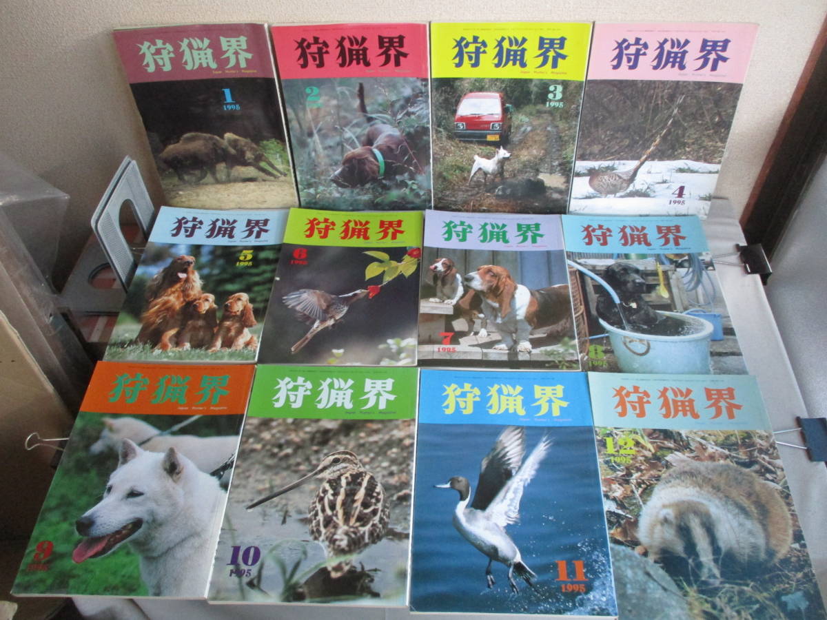 E0 狩猟界 1995年（平成7年）第39巻12冊セット 狩猟界社 イノシシ猟 エゾシカ猟 ワナ猟 獣猟犬訓練 ライフル銃の画像4