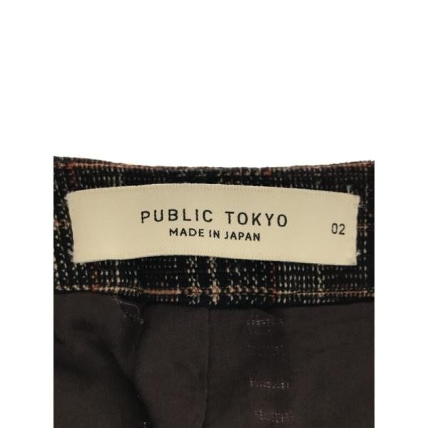 PUBLIC TOKYO パブリックトウキョウ チェック柄パンツ ブラウン サイズ:2 レディース IT25WHUF0AKG_画像3