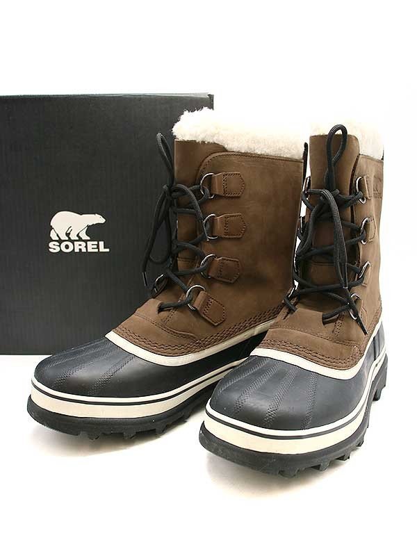 SOREL ソレル CARIBOU BRUNO ウォータープルーフスノーブーツ ブラウン 27cm ITTYOJ9ZTW5Q