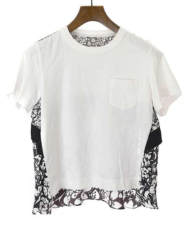 sacai サカイ 23SS Floral Print T-shirt フローラルプリントTシャツ ホワイト 1 ITJUIJ9XEUG0