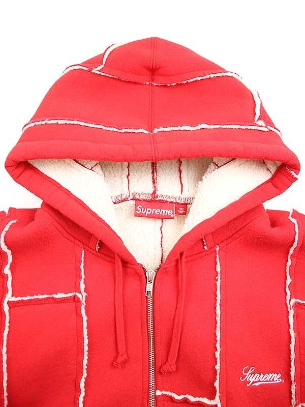 Supreme Supreme 23AW Faux Shearling Zip Up Hooded Sweatshirt Parker красный L ITEE25T1UVF4