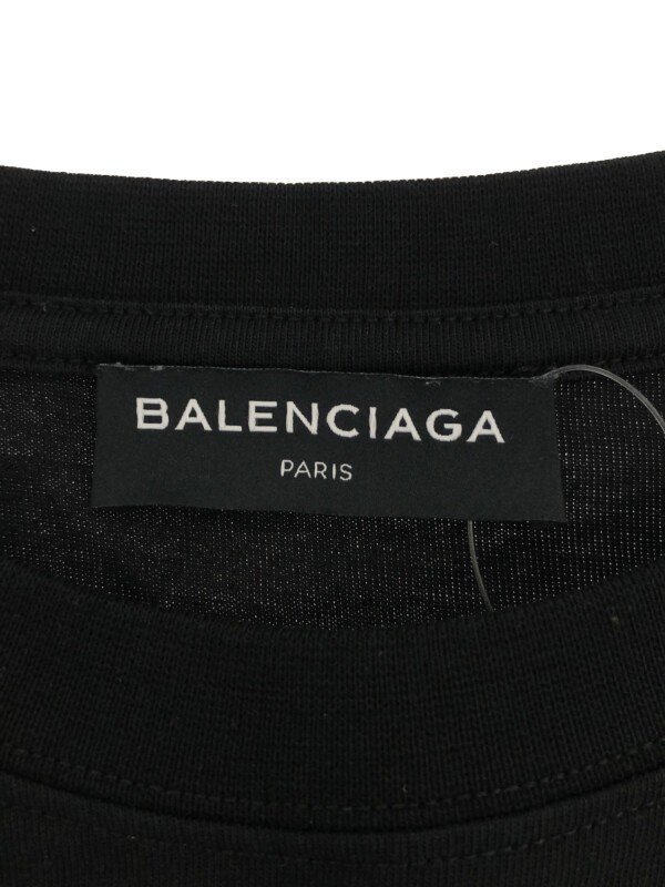 BALENCIAGA バレンシアガ 17AW ロゴプリントオーバーサイズTシャツ ブラック M 486032 TWK36 IT8GGKUT1PF8の画像3