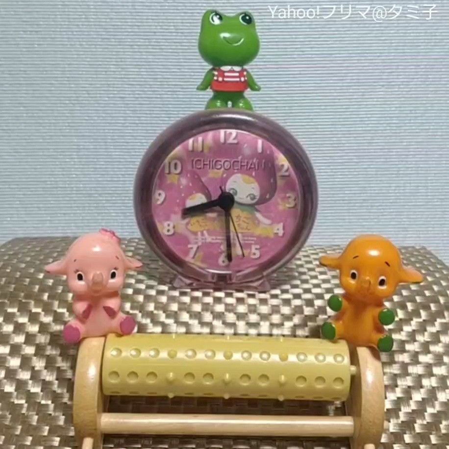 いちごちゃん 時計 ピップ ツボ押し 佐藤製薬 サトちゃん サトコちゃん コーワ ケロちゃん ソフビ人形 【状態難】
