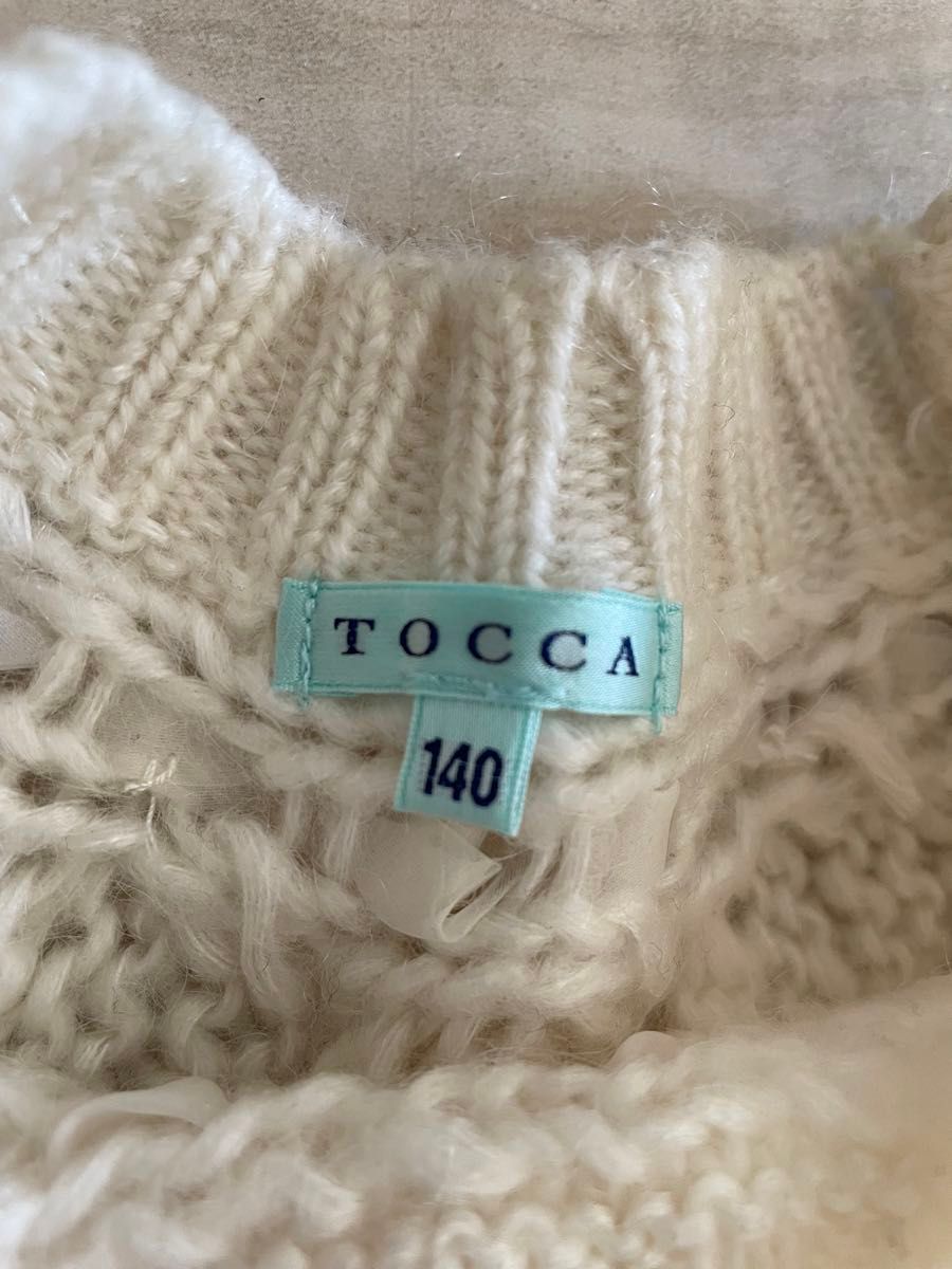 美品　TOCCA 子供可愛いリボンセーター　140