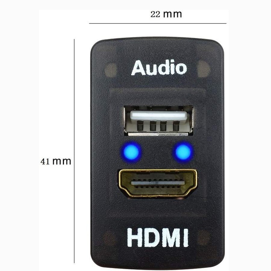 トヨタ USB＆HDMI入力ポート Bタイプ 41×22mm スマホ 音楽 車 usb 増設 トヨタ車系用 スズキ ダイハツ _画像4