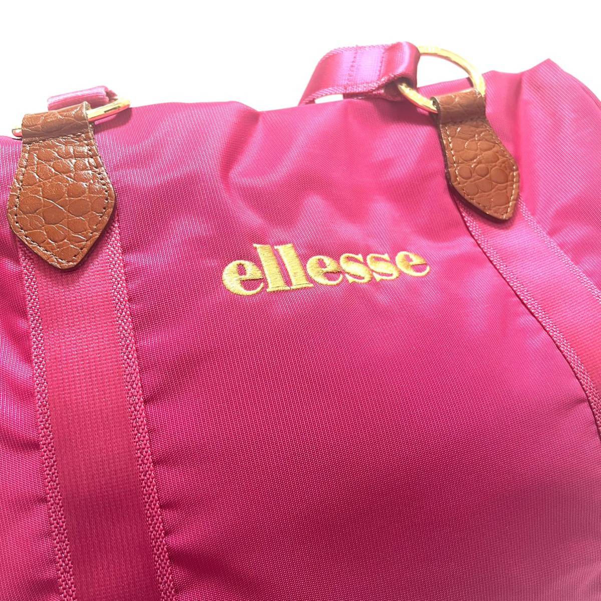 【美品】ellesse エレッセ トートバッグ マザーズバッグ ピンク 大容量