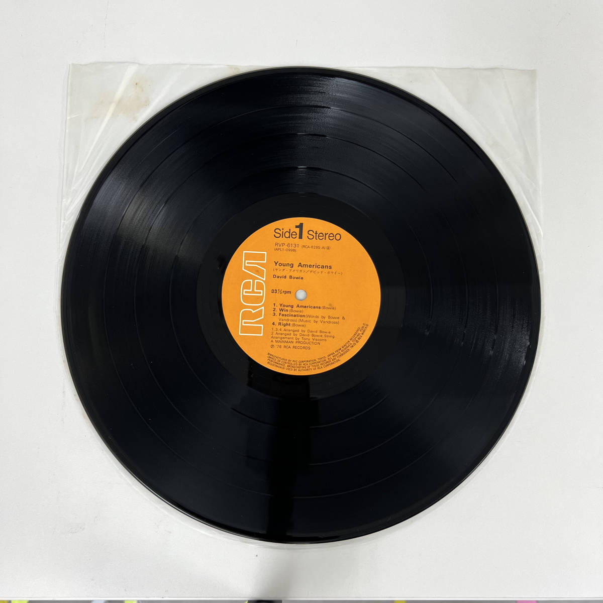 【レコードLP】デビッド・ボウイ（David Bowie）『ヤング・アメリカン（YOUNG AMERICANS）』(RVP-6131 / RCA) 1976年 美used レア_画像5