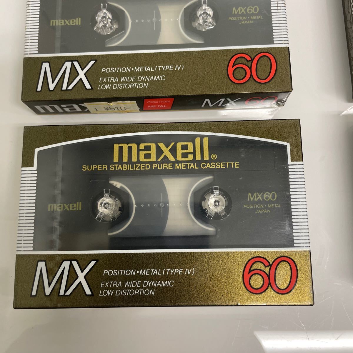 『1円スタート』未開封、未使用品maxell マクセル メタルポジションMX60カセットテープ 6本まとめ売り_画像2